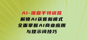 AI-操盘手特训营，解锁AI获客新模式，全面掌握AI商业应用与提示词技巧-财仔梦想资源网