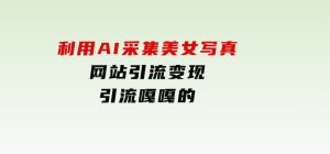 利用AI采集美女写真网站引流变现，引流嘎嘎的-财仔梦想资源网