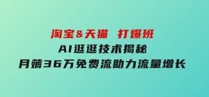 淘宝&天猫打爆班，AI逛逛技术揭秘，月薅36万免费流，助力流量增长-财仔梦想资源网