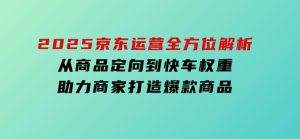 2025京东运营全方位解析：从商品定向到快车权重，助力商家打造爆款商品-财仔梦想资源网