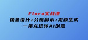 Flora实战课：角色设计+分镜脚本+视频生成，一条龙玩转AI创意-财仔梦想资源网