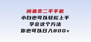 闲鱼卖二手手机，小白也可以轻松上手，学会这个方法，你也可以日入800+-财仔梦想资源网