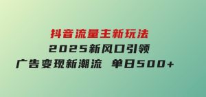 抖音流量主新玩法2025新风口引领广告变现新潮流单日500+-财仔梦想资源网