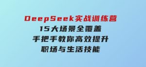DeepSeek实战训练营，15大场景全覆盖，手把手教你高效提升职场与生活技能-财仔梦想资源网