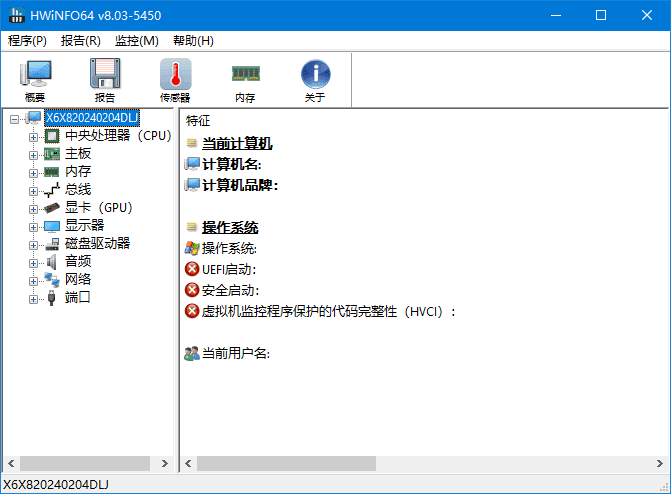 HWiNFO(专业系统信息检测工具)v8.22/8.23.5685Beta中文绿色版-财仔梦想资源网