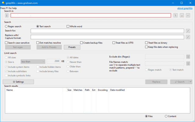 grepWin(正则表达式搜索工具)v2.1.8便携版-财仔梦想资源网