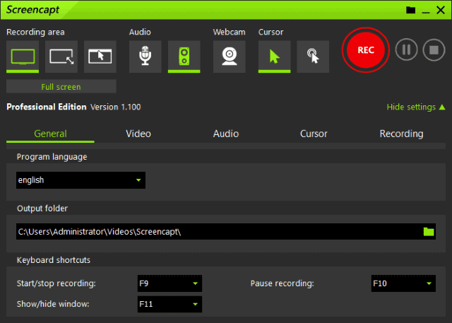 ASCOMPScreencaptPro(屏幕捕捉录制工具)v2.000便携版-财仔梦想资源网