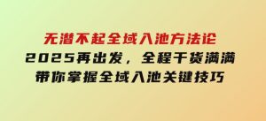 无潜不起全域入池方法论，​2025再出发，全程干货满满，带你掌握全域入池关键技巧-财仔梦想资源网