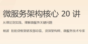 微服务架构核心20讲-财仔梦想资源网