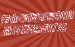 带你掌握可复制的微付费起店打法-财仔梦想资源网