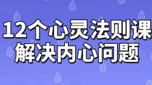 12个心灵法则课解决内心问题-财仔梦想资源网