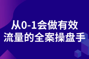 从0-1会做有效流量的全案操盘手-财仔梦想资源网