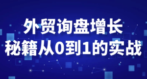 外贸询盘增长秘籍从0到1的实战-财仔梦想资源网