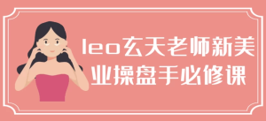 leo玄天老师新美业操盘手必修课-财仔梦想资源网