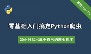 30个小时搞定Python网络爬虫（全套详细版）-财仔梦想资源网