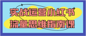 实战运营小红书流量思维指南课-财仔梦想资源网