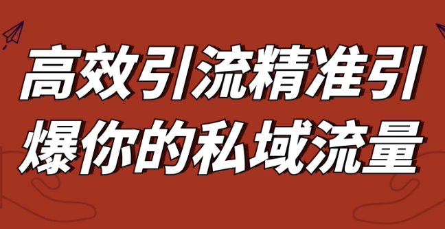 高效引流精准引爆你的私域流量-财仔梦想资源网