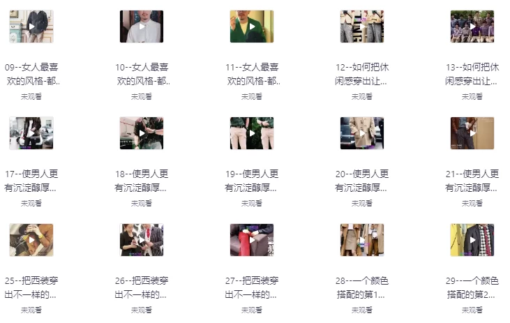 16堂男士变男神穿搭形象课-财仔梦想资源网