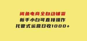 闲鱼电商全自动铺货，新手小白可直接操作，托管式运营，日收1000+-财仔梦想资源网
