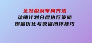 全站盈利布局方法：动销计划分层执行策略，爆量优化与数据闭环技巧-财仔梦想资源网