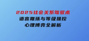 2025社会关系驾驭术，语言雕琢与等级操控，心理博弈全解析-财仔梦想资源网