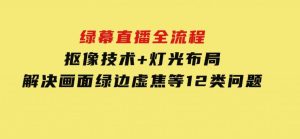 绿幕直播全流程：抠像技术+灯光布局，解决画面绿边虚焦等12类问题-财仔梦想资源网