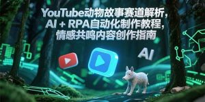 （15174期）YouTube动物故事赛道解析，AI+RPA自动化制作教程，情感共鸣内容创作指南-财仔梦想资源网