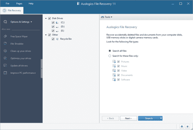 AuslogicsFileRecovery(恢复丢失文件)v12.0.1.1便携版-财仔梦想资源网