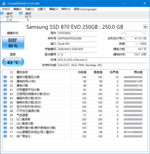 CrystalDiskInfo(硬盘监控工具)v9.7.0中文绿色版-财仔梦想资源网