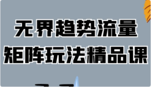 无界趋势流量矩阵玩法精品课-财仔梦想资源网