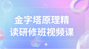 金字塔原理精读研修班视频课-财仔梦想资源网