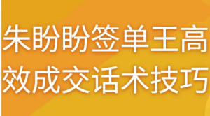 朱盼盼签单王高效成交话术技巧-财仔梦想资源网