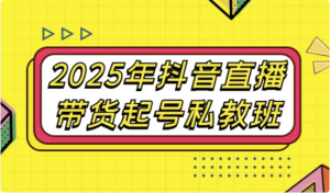 2025年抖音直播带货起号私教班-财仔梦想资源网
