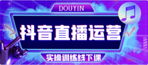 抖音直播运营实操训练线下课-财仔梦想资源网