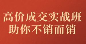 高价成交实战班助你不销而销-财仔梦想资源网