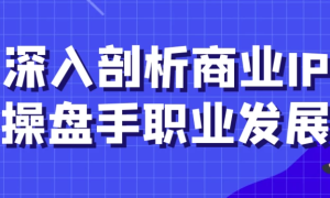 深入剖析商业IP操盘手职业发展-财仔梦想资源网