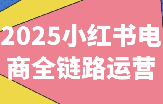 2025小红书电商全链路运营-财仔梦想资源网