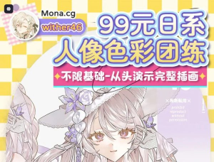 莫那逃逸莓茶日系风格人像团练，视频+课件-财仔梦想资源网