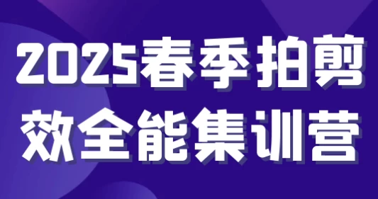 2025春季拍剪效全能集训营-财仔梦想资源网