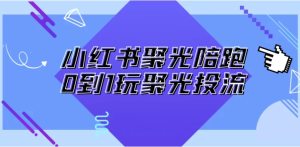 小红书聚光陪跑0到1玩聚光投流-财仔梦想资源网