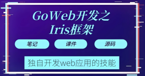 Goweb开发之Iris框架实战–带源码课件-财仔梦想资源网
