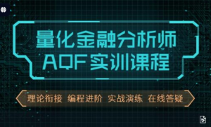 量化金融分析师AQF实训，量化投资策略实战视频+资料-财仔梦想资源网