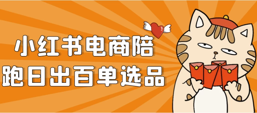 小红书电商陪跑日出百单选品-财仔梦想资源网