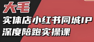 实体店小红书同城IP深度陪跑实操课，实体店小红书获客教程-财仔梦想资源网