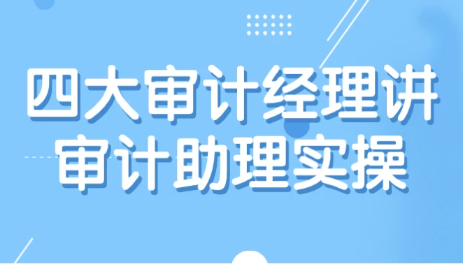 四大审计经理讲审计助理实操-财仔梦想资源网