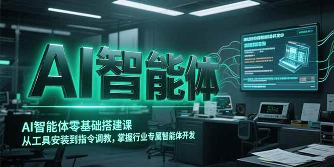 （15257期）AI智能体零基础搭建课，从工具安装到指令调教，掌握行业专属智能体开发…-财仔梦想资源网