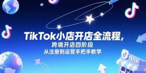 （15285期）TikTok小店开店全流程，跨境开店四阶段，从注册到运营手把手教学-财仔梦想资源网
