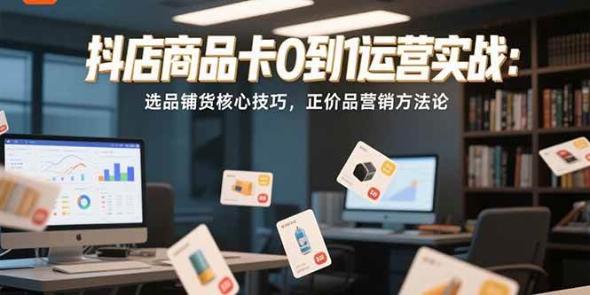 （15329期）抖店商品卡0到1运营实战：选品铺货核心技巧，正价品营销方法论-财仔梦想资源网