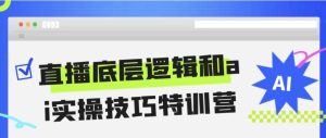 直播底层逻辑和ai实操技巧特训营-财仔梦想资源网