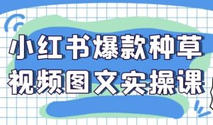 小红书爆款种草视频图文实操课-财仔梦想资源网